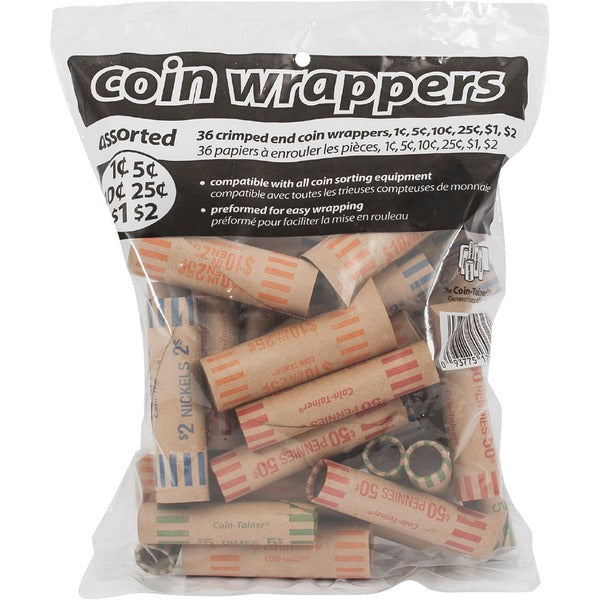 Merangue Paper Coin Wrapper, Assorted, 36 Pack - 36 Wrap(s) - 36 Pack