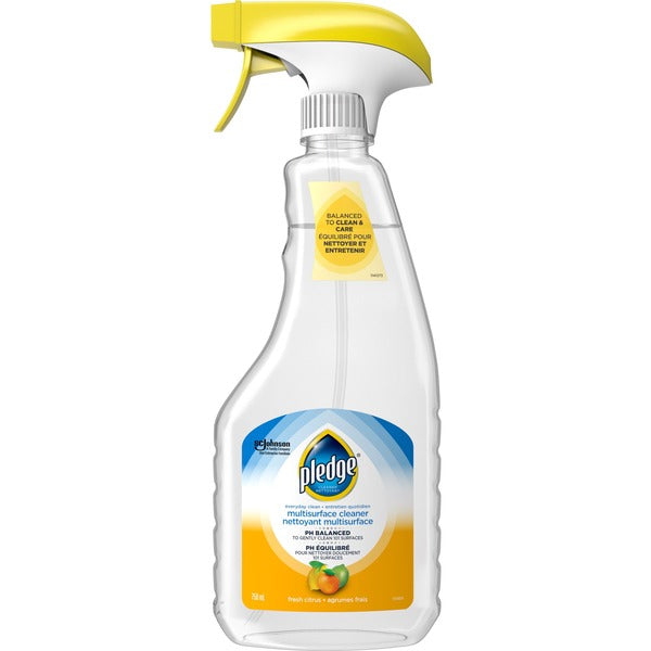 Pledge pH Balanced Multisurface Cleaner Spray - 750 mL - Fresh Citrus Scent - pH Balanced, Streak-free, Residue-free - 1 Each