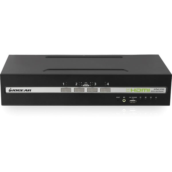 IOGEAR 4-Port Dual View HDMI Secure KVM with Audio and CAC Protection Profile v4.0 - 4 Computer(s) - 1 Local User(s) - 3840 x 2160 - 11 x USB - 10 x HDMI