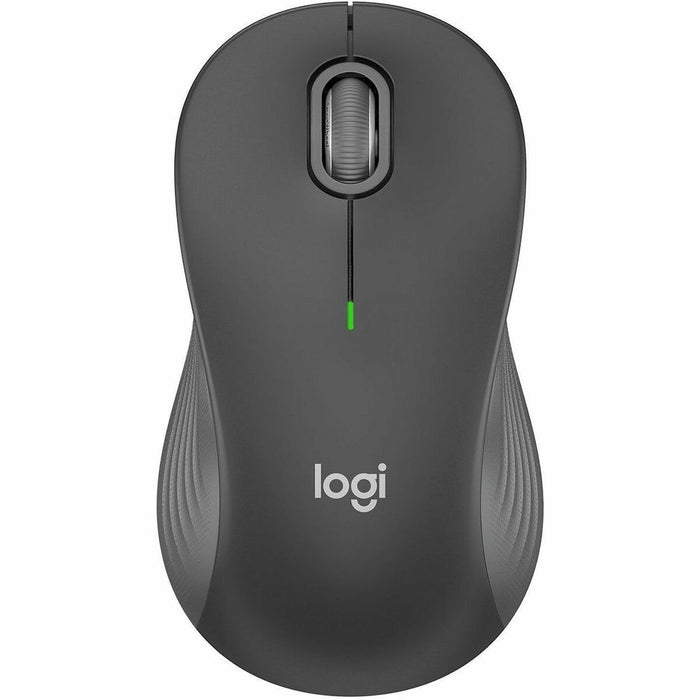 Logitech Signature M550 Mouse - Optical - Wireless - 32.81 ft (10000 mm) - Bluetooth - Graphite - USB - 4000 dpi - Scroll Wheel - 3 Button(s) - 3 Programmable Button(s) - Large Hand/Palm Size - 1 x AA Battery Supported - 1 / Each