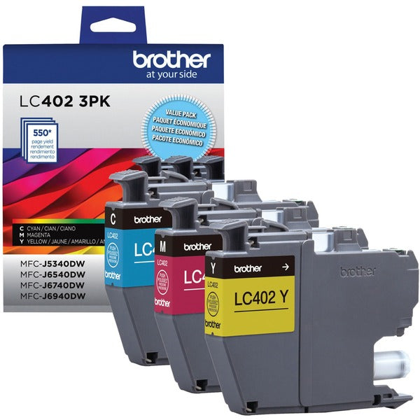 Brother Original Standard Yield Inkjet Ink Cartridge - Cyan, Magenta, Yellow - 3 / Pack - 550 Pages
