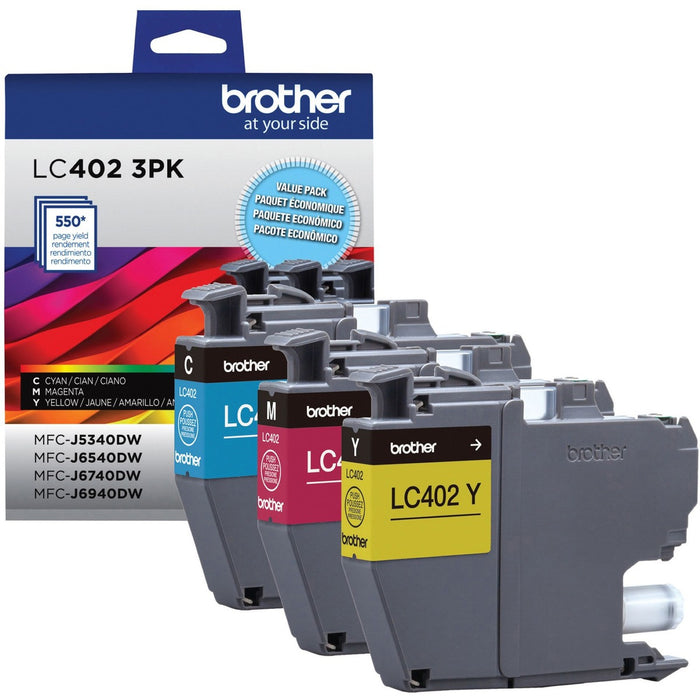 Brother Original Standard Yield Inkjet Ink Cartridge - Cyan, Magenta, Yellow - 3 / Pack - 550 Pages