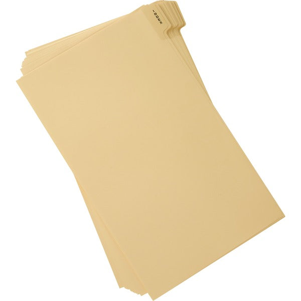 Davis Group Index Divider - 1/25 - 14" (355.60 mm) Divider Width x 8.50" (215.90 mm) Divider Length - Buff Divider - 25 / Pack