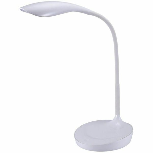 Bostitch LED Konnect Desk Lamp - LED Bulb - USB Charging, Flexible, Dimmable, Adjustable Brightness, Touch Sensitive Control Panel - Silicone - Desk Mountable - White - for Desk