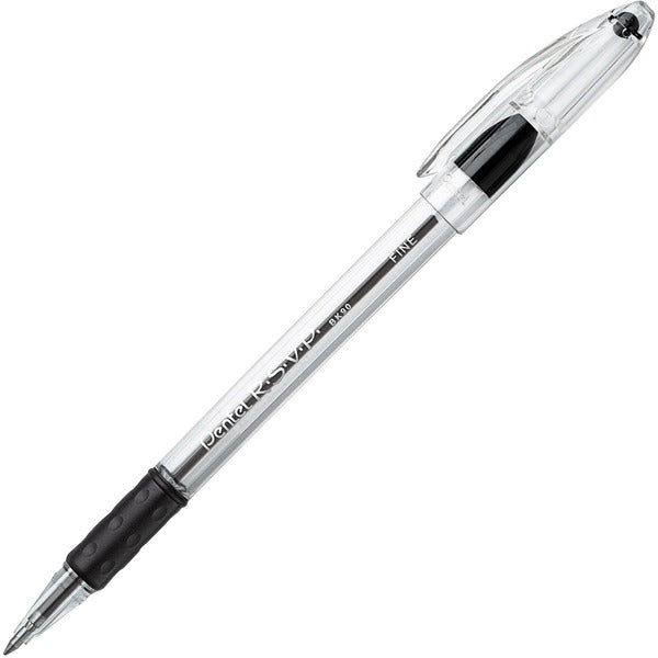 Pentel R.S.V.P. Ballpoint Stick Pens - 0.7 mm (0.03") Fine Pen Point - Refillable - Black Ink - Clear Barrel - 1 Each