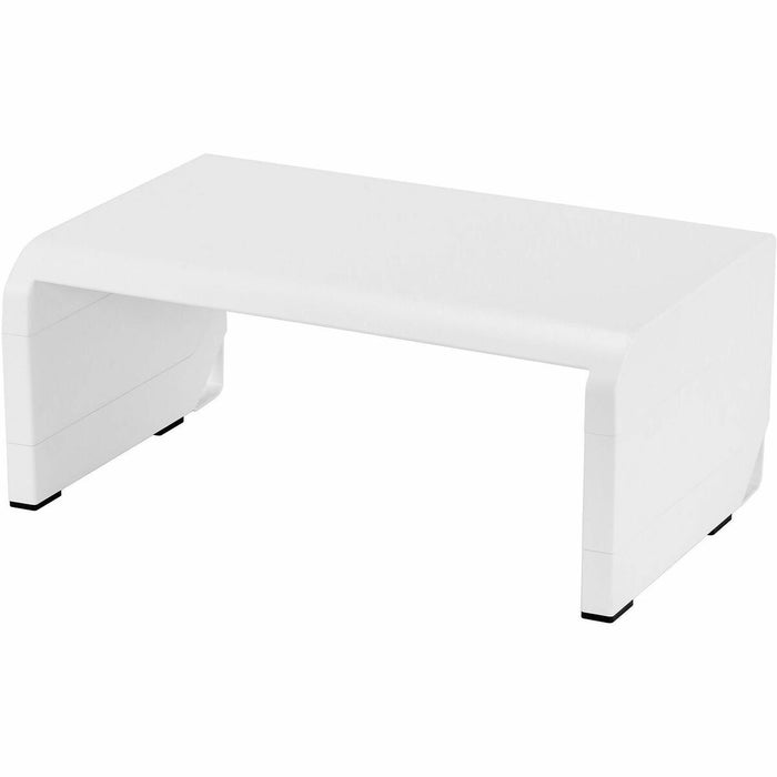 Bostitch Konnect Adjustable Monitor Stand Riser - 4 height adjustments. Built-in cable management. Rubber feet. White.