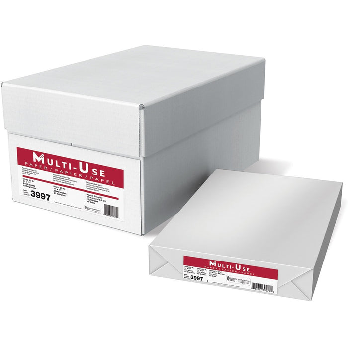 Domtar Multi-Use Paper 92B 20lb 11" x 17" 500 Sheets per Package 5 Packages/ctn - 92 Brightness - Ledger - 11" (279.40 mm) x 17" (431.80 mm) - 20 lb (9071.85 g) Basis Weight - Sustainable Forestry Initiative (SFI) - Printable, Acid-free, Chlorine-free - W