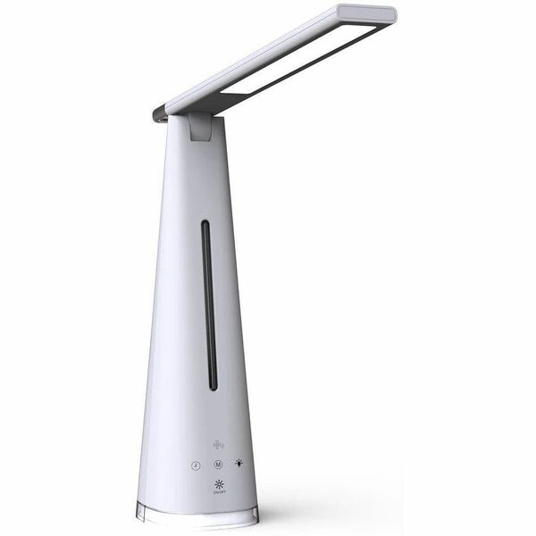 DAC&reg; MP-331 Desk Lamp - 17.50" (444.50 mm) x Height 4" (101.60 mm) Width - LED Bulb - USB Charging, Dimmable, Color Changing Mode, Automatic Off Timer - 220 lm Lumens - Desk Mountable - White - for Desk