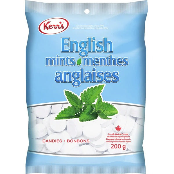 Kerr's English Mints 200g - Peppermint - No High Fructose Corn Syrup, Peanut-free, Gluten-free - 1 Each