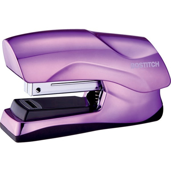 Bostitch Heavy Duty Stapler - Half strip. 40-sheet Capacity. Jam free. Fits into the palm of your hand. Metallic Purple.