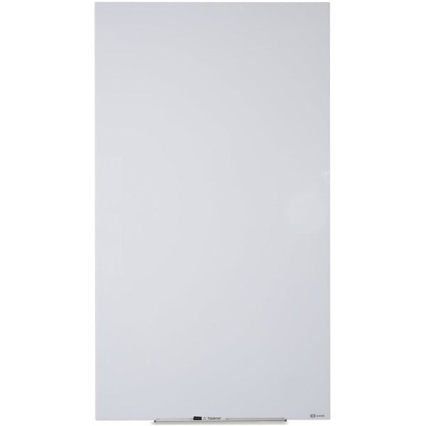 Quartet InvisaMount Vertical Glass Dry-Erase Board - 28x50 - 50" (127 cm) Width x 28" (71.12 cm) Height - White Glass Surface - Rectangle - Vertical - Magnetic - 1 Each