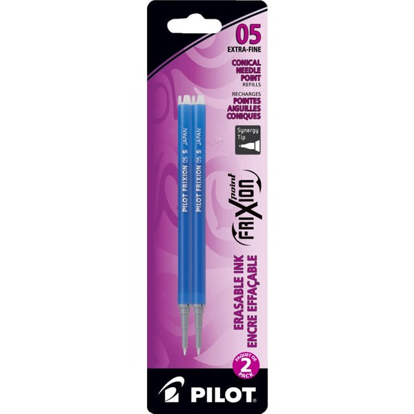 Pilot Clicker Refills - Extra Fine Point - Blue Ink - Erasable - 2 / Pack