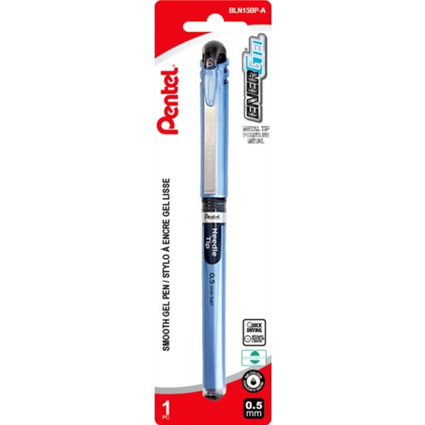 Pentel EnerGel Stick Gel Roller - 0.7 mm (0.03") Medium Pen Point - Refillable - Black Ink - Gel-based - Metal Tip - 1 Each