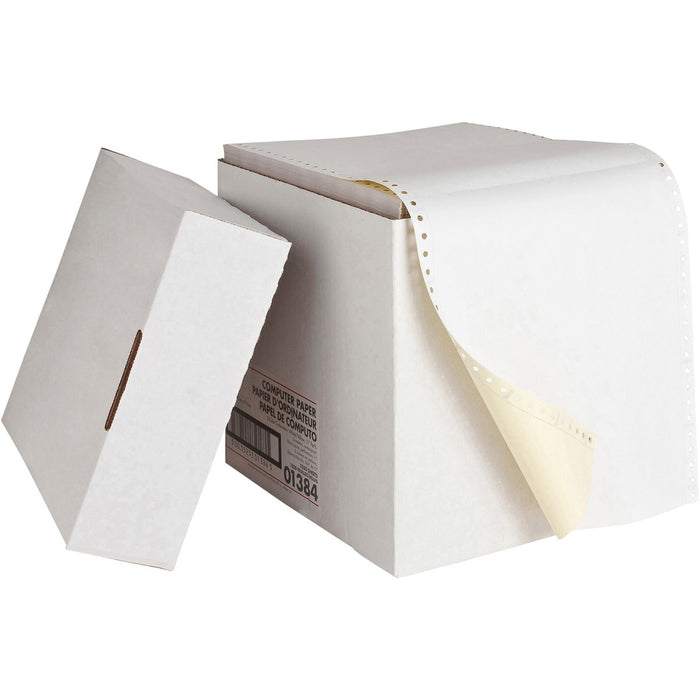 Spicers Carbonless Continous Forms - 2 Part White/Canary 1/2" Marginal Perf