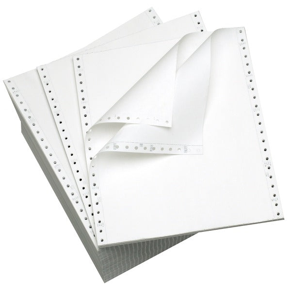 Spicers Carbonless Continous Forms - 2 Part White/White  1/2" Marginal Perf