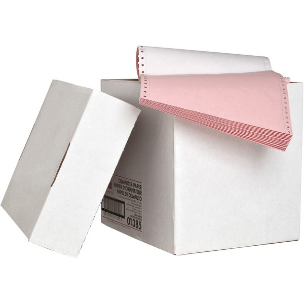 Spicers Carbonless Continuous Forms Blank - 3 Part White/Canary/Pink w/ 1/2" MarginalPerf
