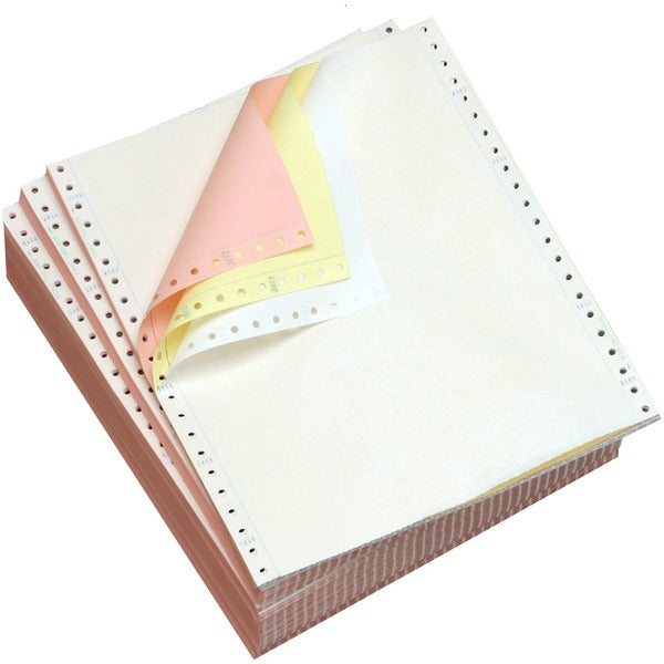 Spicers Carbonless Continuous Forms Blank - 4 Part W/C/P/G w/ 1/2"Marginal Perf