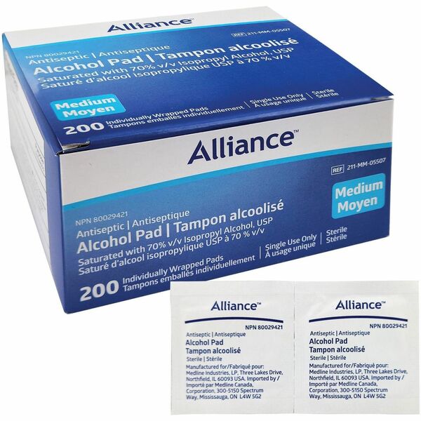 First Aid Central Alliance Alcohol Antiseptic Wipe - 200 / Box