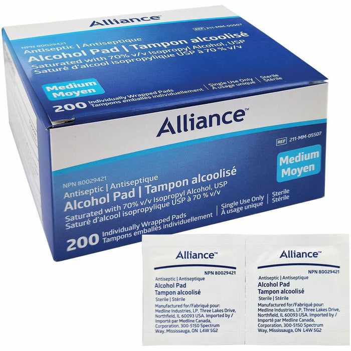First Aid Central Alliance Alcohol Antiseptic Wipe - 200 / Box