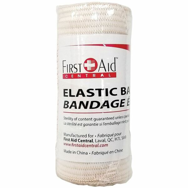 First Aid Central Elastic Wrap Bandage 4" x 15' - - 4" (101.60 mm) Width x 15 ft (4572 mm) Length - Tan - 1 Each