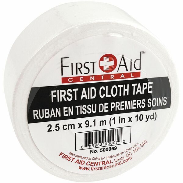First Aid Central First Aid Cloth Tape 1" x 30' - 10 yd (9.1 m) Length x 1" (25.4 mm) Width - For First Aid - 1 Each