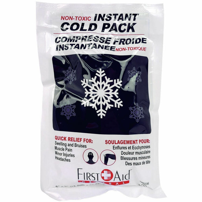First Aid Central Cold Pack - 6" (152.40 mm) Width9" (228.60 mm) Length - White - 1 Each