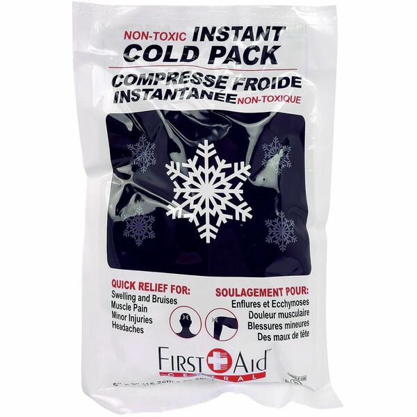 First Aid Central Cold Pack - 6" (152.40 mm) Width6" (152.40 mm) Length - White - 1 Each