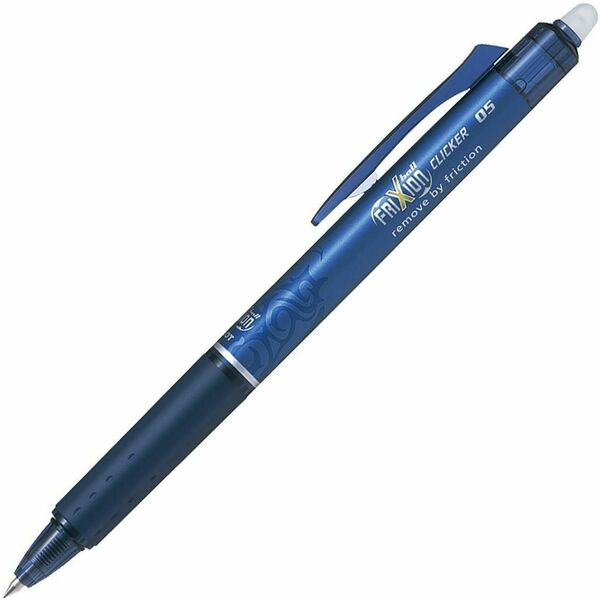 FriXion Clicker Rollerball Pen - 0.5 mm (0.02") Pen Point - Erasable - Blue Ink - Blue Barrel - 1 Each