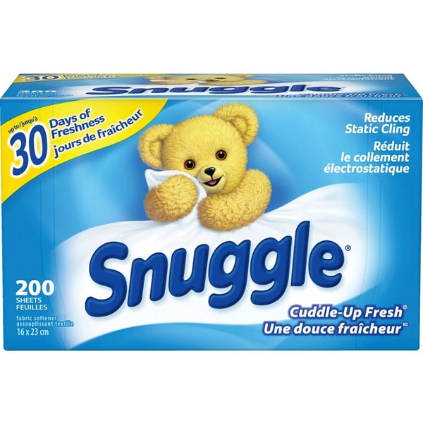 SNUGGLE Dryer Sheets - Cuddle-Up Fresh Scent - 200 / Box