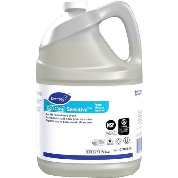 Diversey Soft Care Sensitive Foam Gentle Foam Hand Wash - 3.78 L - Hand - Moisturizing - pH Balanced, Dye-free, Fragrance-free - 1 Each