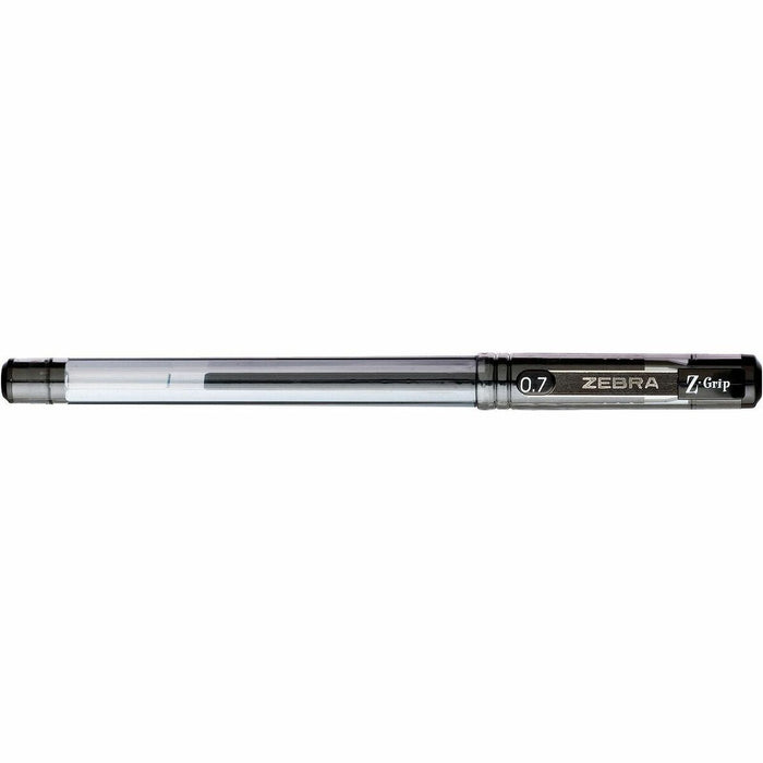 Zebra Pen Liquid Rollerball Needle point Pen - Black Ink - Translucent Barrel - Metal Tip - 1 Each