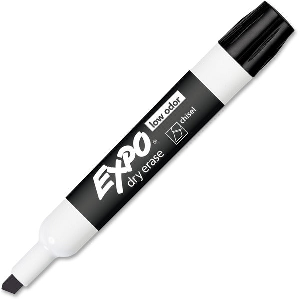 Expo Large Barrel Dry-Erase Markers - Bold Chisel Marker Point - Black Ink - 1 Each