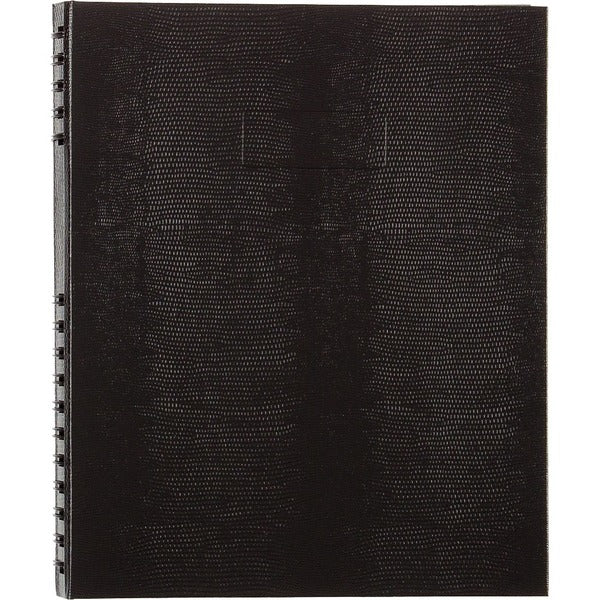 Blueline NotePro Notebook - 150 Sheets - Twin Wirebound - 10.75" (273.05 mm) Height x 8.50" (215.90 mm) Width - White Paper - Gray Cover - Self-adhesive Tab, Micro Perforated, Index Sheet, Pocket, Hard Cover - Recycled