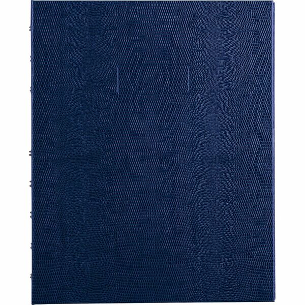 Blueline MiracleBind Notebook - 150 Pages - Twin Wirebound - 9.25" (234.95 mm) Height x 7.25" (184.15 mm) Width - Indigo Blue Cover - Hard Cover, Micro Perforated, Self-adhesive, Index Sheet, Storage Pocket - Recycled