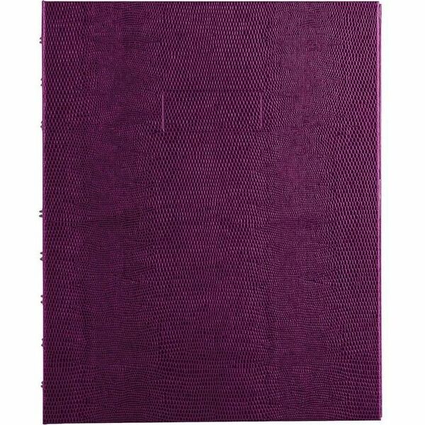 Blueline MiracleBind Notebook - 150 Pages - Twin Wirebound - 9.25" (234.95 mm) Height x 7.25" (184.15 mm) Width - Grape Cover - Hard Cover, Micro Perforated, Self-adhesive, Index Sheet, Storage Pocket - Recycled