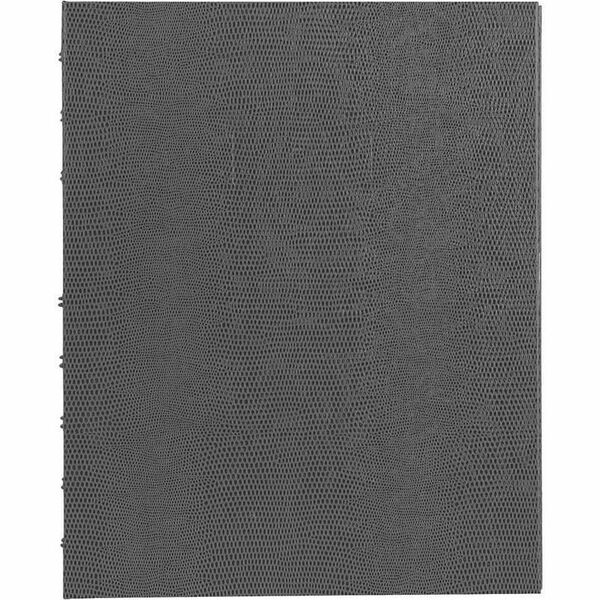 Blueline MiracleBind Notebook - 150 Pages - Twin Wirebound - 9.25" (234.95 mm) Height x 7.25" (184.15 mm) Width - Cool Gray Cover - Hard Cover, Micro Perforated, Self-adhesive, Index Sheet, Storage Pocket - Recycled