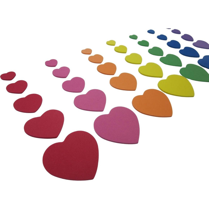 DBLG Import Heart Foam Shapes - Project, Craft, DIY Project, Classroom, Party, Decoration - 78.74 mil (2 mm) Thickness - Assorted - Foam - 120 / Pack