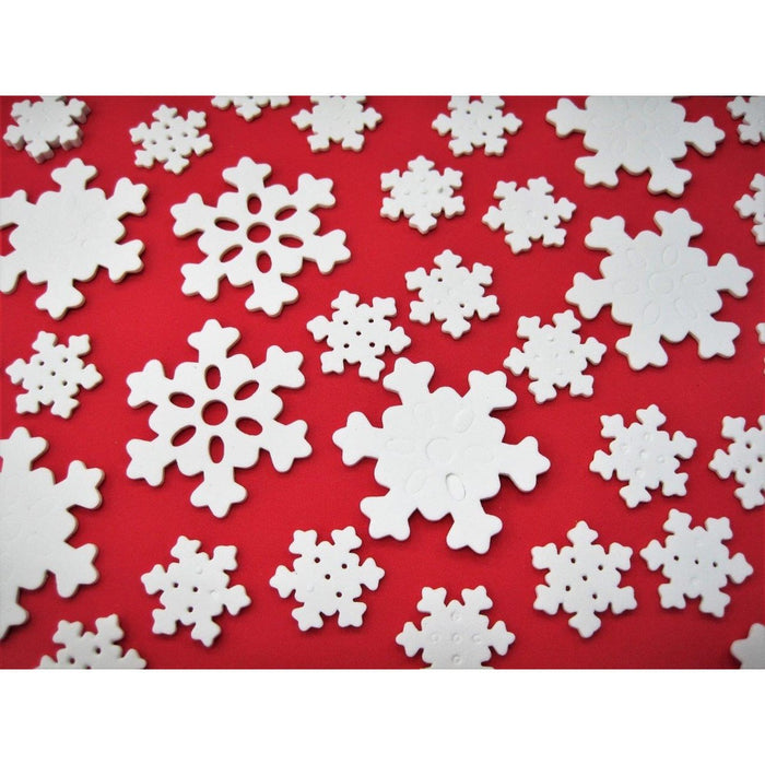 DBLG Import Snowflake Foam Shapes - Project, Craft, Classroom, DIY Project, Decoration, Party - 2.36" (60 mm) Diameter - White - Foam - 64 / Pack