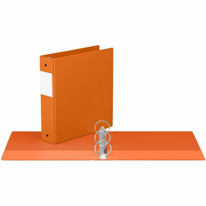 Davis Group Premium Economy, Round Ring, Binder, (Orange, 2") - 2" (50.80 mm) Binder Capacity - 8 1/2" (215.90 mm) x 11" (279.40 mm) Sheet Size - 400 Sheet Capacity - 3 Ring(s) - Fastener(s): Round Ring - Pocket(s): 2, Internal - Polypropylene - Orange -