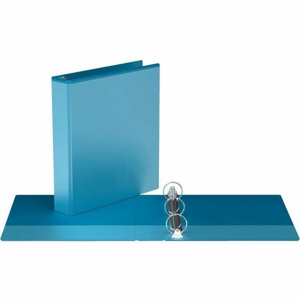 Davis Group Easyview Ring Binder - 1 1/2" (38.10 mm) Binder Capacity - Letter - 8 1/2" (215.90 mm) x 11" (279.40 mm) Sheet Size - 275 Sheet Capacity - 3 Ring - Fastener: Round Ring - Pocket: 2, Inside Front & Back - Polypropylene - Turquoise Blue - 6.60 l