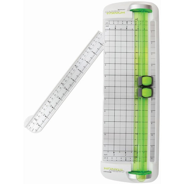 Westcott CarboTitanium Antimicrobial Personal Paper Trimmer - 10 Sheet Cutting Capacity - CarboTitanium Blade - Antimicrobial, Comfortable Grip, Heavy Duty - Plastic - Yellow - 1 Each