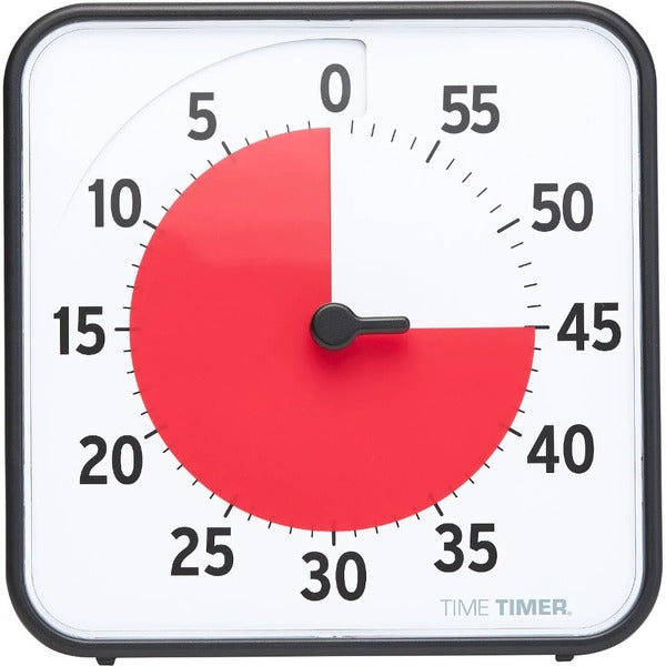 Time Timer Original 8" Analog Timer - 1 Hour - Desktop - For Classroom - Orange, Purple, Green