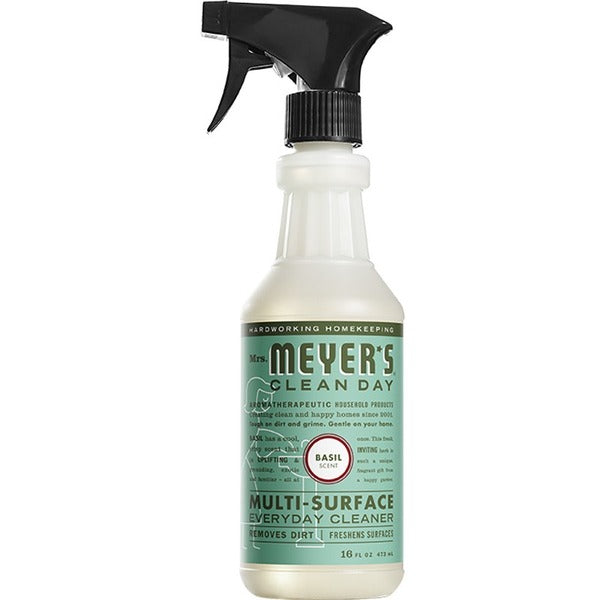 Mrs. Meyer's Basil Multi-Surface Everyday Cleaner - Concentrate - 473 mL - Basil Scent - Paraben-free, Phthalate-free, Cruelty-free, Refillable - 1 Each