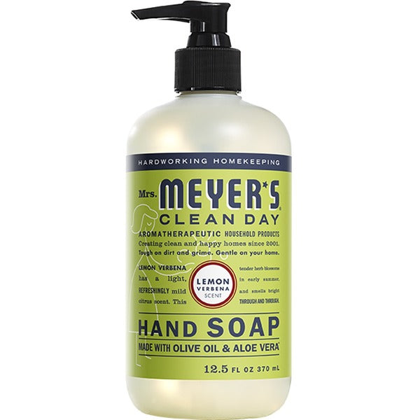 Mrs. Meyer's Lemon Verbena Liquid Hand Soap - Lemon Verbena ScentFor - 370 mL - Dirt Remover, Grime Remover - Hand - Refillable, Cruelty-free, Phthalate-free, Paraben-free, Sulfate-free, Non-drying - 1 Each