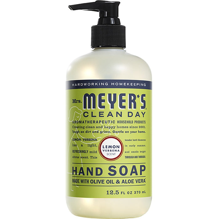 Mrs. Meyer's Lemon Verbena Liquid Hand Soap - Lemon Verbena Scent - 370 mL - Dirt Remover, Grime Remover - Hand - Refillable, Cruelty-free, Phthalate-free, Paraben-free, Sulfate-free, Non-drying - 1 Each