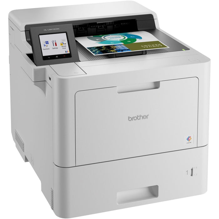 Brother Workhorse HL HL-L9410CDN Desktop Wireless Laser Printer - Color - 42 ppm Mono / 42 ppm Color - 2400 x 600 dpi Print - Automatic Duplex Print - 620 Sheets Input - Ethernet - Apple AirPrint, Mopria, Wi-Fi Direct, Brother Mobile Connect - 120000 Page