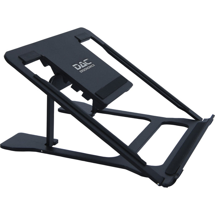 DAC&reg; MP-224 Portable Laptop Stand With 6 Height Levels, Black - Upto 15.6" Screen Size Tablet, Notebook Support - Aluminum Alloy, Silicon - Black
