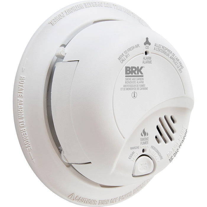 BRK Ionization Smoke & Carbon Monoxide Alarm - Wired - 120 V AC - 85 dB - Audible - Bracket Mount - Green