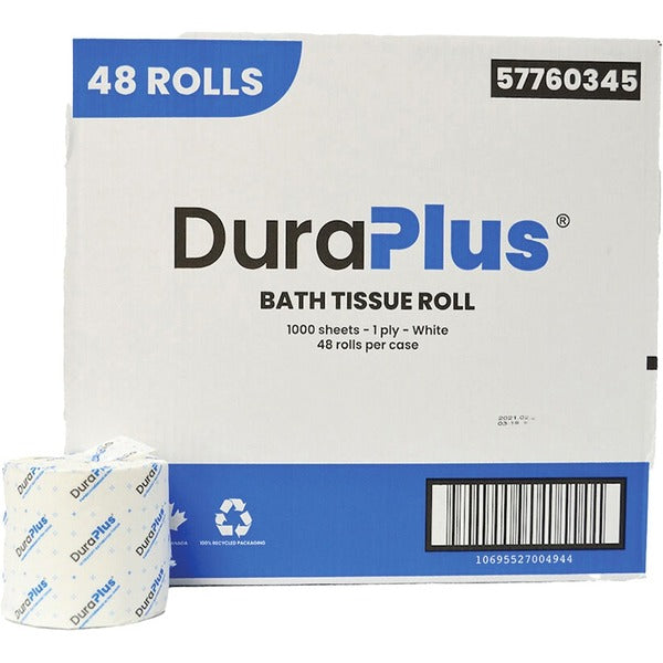 Dura Plus Bathroom Tissue One-Ply 48/ctn - 1 Ply - 1000 Sheets/Roll - 48 / Carton