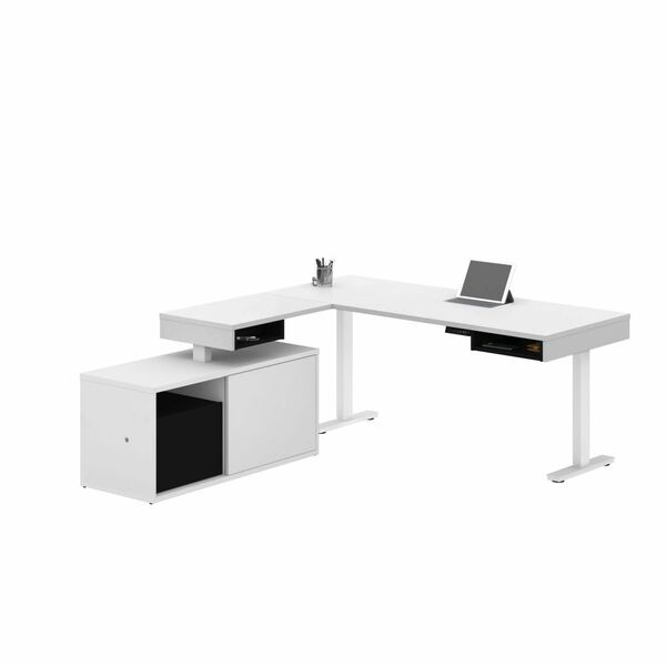 BeStar Standing Desk/Credenza - Finish: Melamine, White